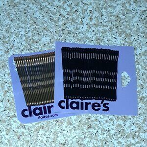 2025 Claire's Ball Tipped Bobby Pins Hair Pins, Black & Bronze
